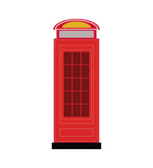 Obraz premium telephone cab england isolated icon vector illustration design