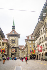 Obraz premium Kramgasse street in the Old City of Bern - UNESCO site in Switzerland