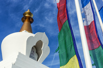Which Stupa is a dome shaped building erected as a Buddhist shri © Eduardo Lopez
