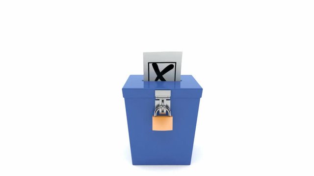 Ballot box with flying vote