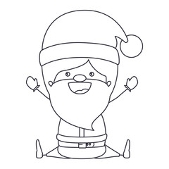 Santa cartoon icon. Merry christmas season celebration and decoration theme. Isolated design. Vector illustration