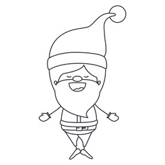 Santa cartoon icon. Merry christmas season celebration and decoration theme. Isolated design. Vector illustration