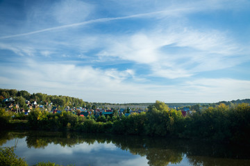 Summer landscape with river