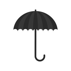 umbrella silhouette isolated icon vector illustration design