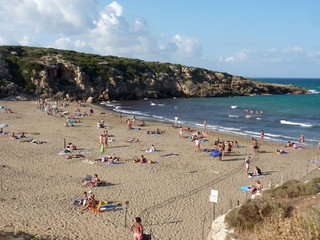 Cala mosche beach in Vendicari, Siracusa, Sicily, Italy