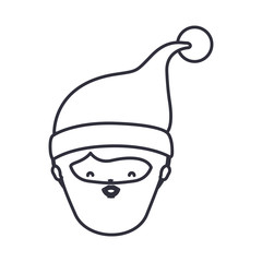 Santa cartoon icon. Merry christmas season celebration and decoration theme. Isolated design. Vector illustration