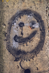 Generic smiley face emoticon graffiti