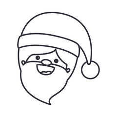 Santa cartoon icon. Merry christmas season celebration and decoration theme. Isolated design. Vector illustration