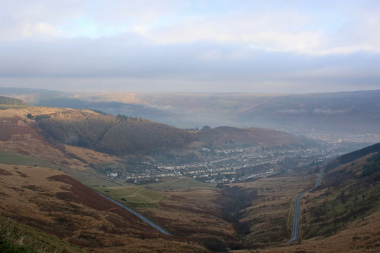 Cwmparc from Bwlch y Clawdd, Wales