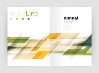Fototapeta premium Geometric business annual report templates, modern brochure flyer template