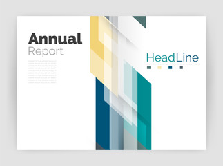 Geometric business annual report templates, modern brochure flyer template