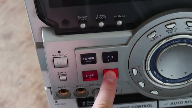 Buttons on a Tape Recorder