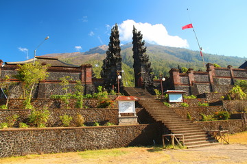 Pura Pasar Agung Temple and mount Agung