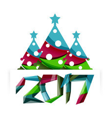 Happy New Year and Chrismas holiday greeting card elements