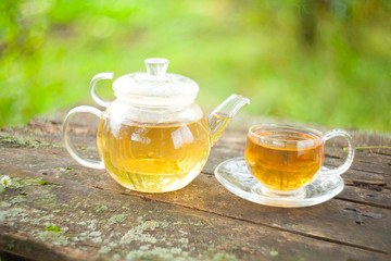 green tea in beautiful cup