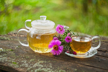 green tea in beautiful cup