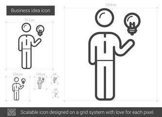 Business idea line icon.