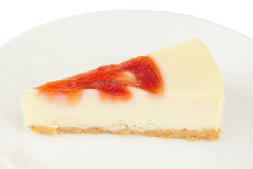delicious cheesecake with strawberries
