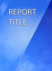 Abstract smooth blue report cover template design.