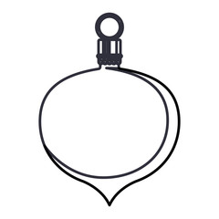 decorative sphere icon. Merry christmas season celebration and decoration theme. Isolated design. Vector illustration