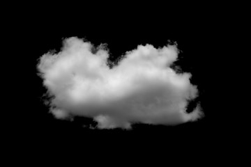 clouds isolated on black background