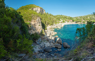 Rocky coast near Paleokastritsa, Corfu, Greece