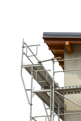 Construction site on white