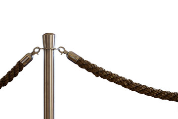 Crowd control rope barrier