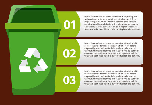 Green Recycling Bin Infographic