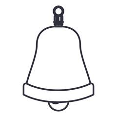 Bell icon. Merry christmas season celebration and decoration theme. Isolated design. Vector illustration