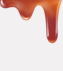 Vector realistic dripping honey or syrup