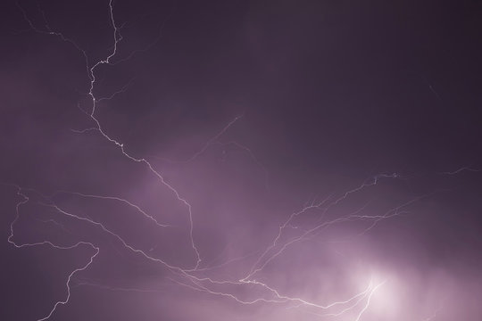 Lightning storm scene