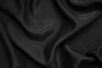 Black silk fabric background