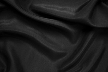 Black silk fabric background