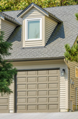 Garage door in Vancouver, Canada.