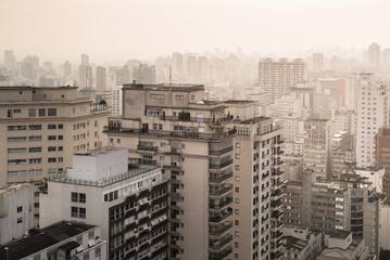Fototapeta na wymiar Sao Paulo City Skyline with Endless Buildings