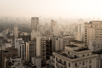 Sao Paulo City Skyline with Endless Buildings