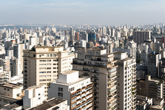 Sao Paulo City Skyline with Endless Buildings