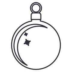 decorative sphere icon. Merry christmas season celebration and decoration theme. Isolated design. Vector illustration
