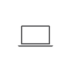 laptop line icon, outline vector logo illustration, linear pictogram isolated on white