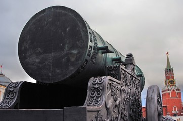 King Cannon in Moscow Kremlin. Color photo.