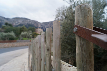 Mediterranean landscape on a cloudy day
