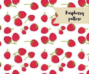 vector raspberry seamless pattern. background, pattern, fabric design, wrapping paper, cover