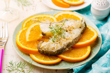 Orange Halibut Steaks