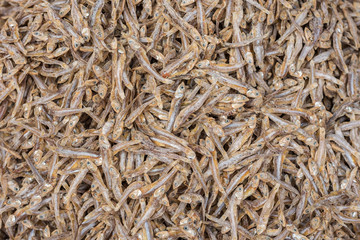 Dried fish in the market
