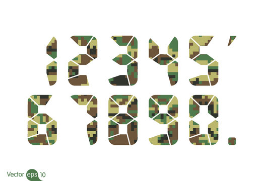 Military camouflage font
