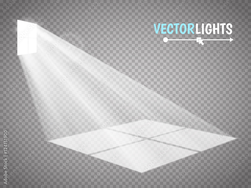 Poster the light rays pass through the window. special effect for your artwork. vector illustration