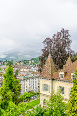 Historic city center of Lucerne with on sky clouds, Canton of Lucerne, Switzerland