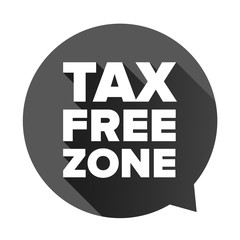 Tax free grey speech bubble vector