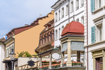 Obraz premium Historic city center of Lucerne with on sky clouds, Canton of Lucerne, Switzerland